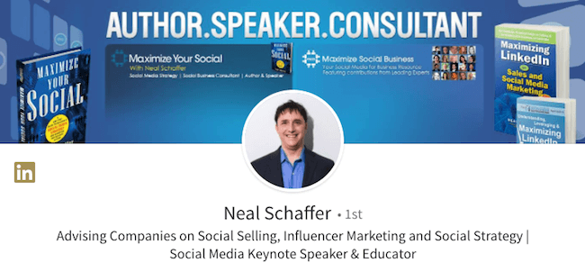 Neal Shaffer - LinkedIn Profile Headline