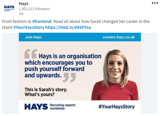 Hays - LinkedIn Page Content