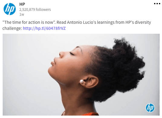 HP - LinkedIn Page Content