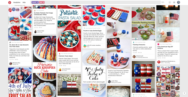 Inspirational recipes and ideas on Pinterest for Fourth of July