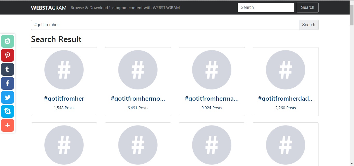 Search for your username or hashtag on Instagram
