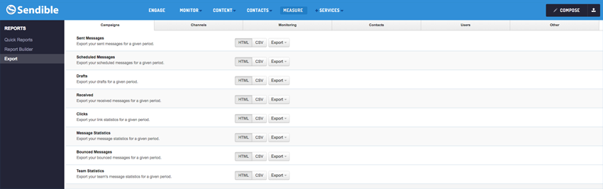 Export your reports to CSV