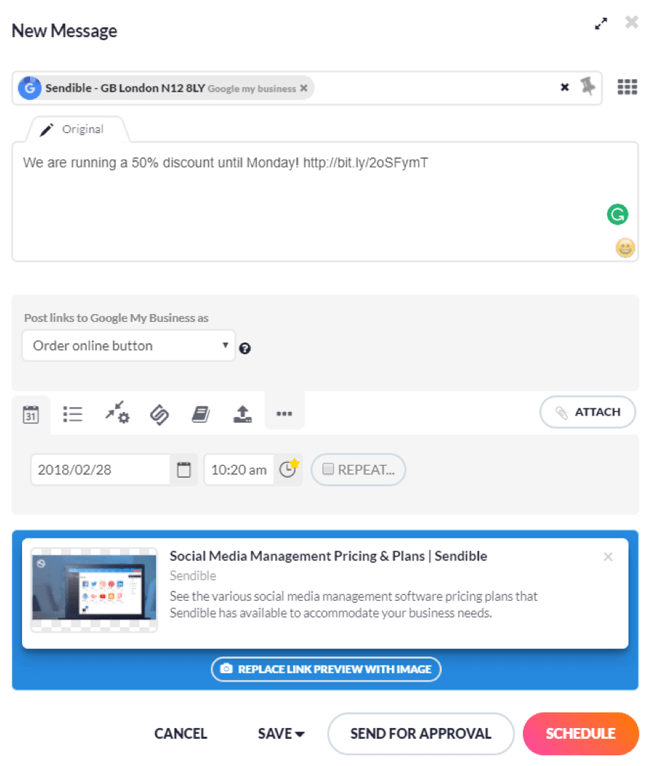 Schedule Google My Business Posts With Sendible