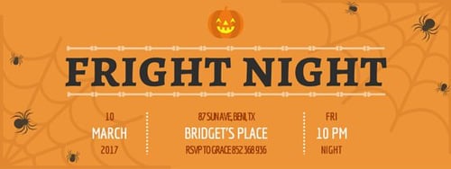 Fright night Facebook cover for Halloween