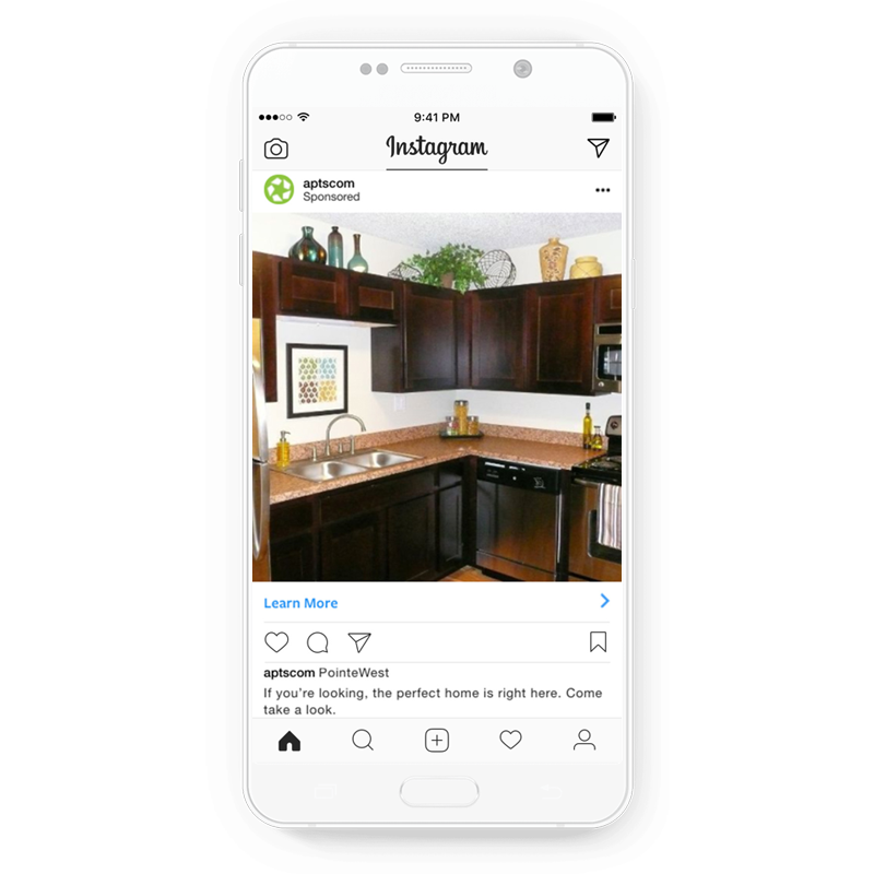 Brand awareness ad by Apartments.com for Instagram