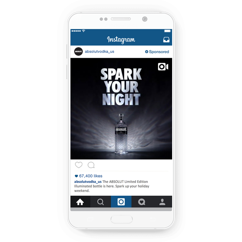 Absolut Vodka's Instagram ad