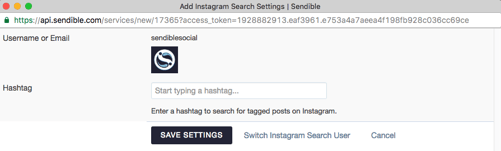 Keyword monitoring made possible with in-built hashtag search