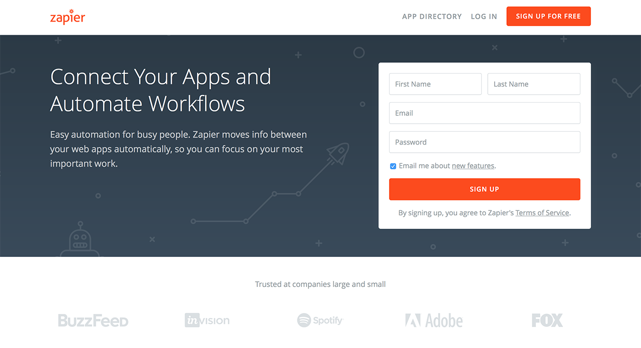 The king of software and app integrations - Zapier