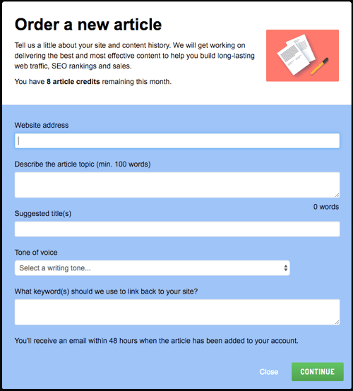 Order a new SEO driven article from Sendible