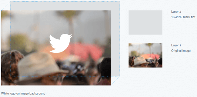 Twitter white logo with an additional layer