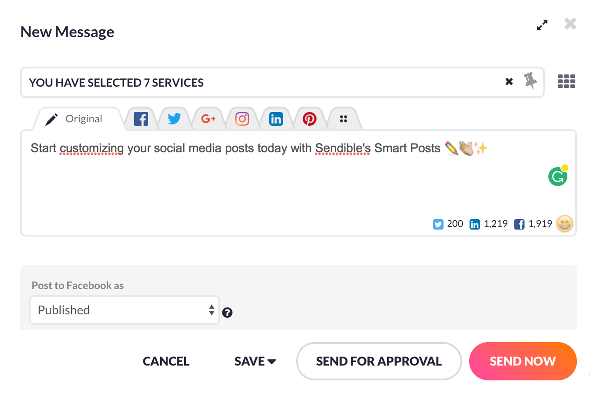 Customize Content per Social Media Network With Smart Posts