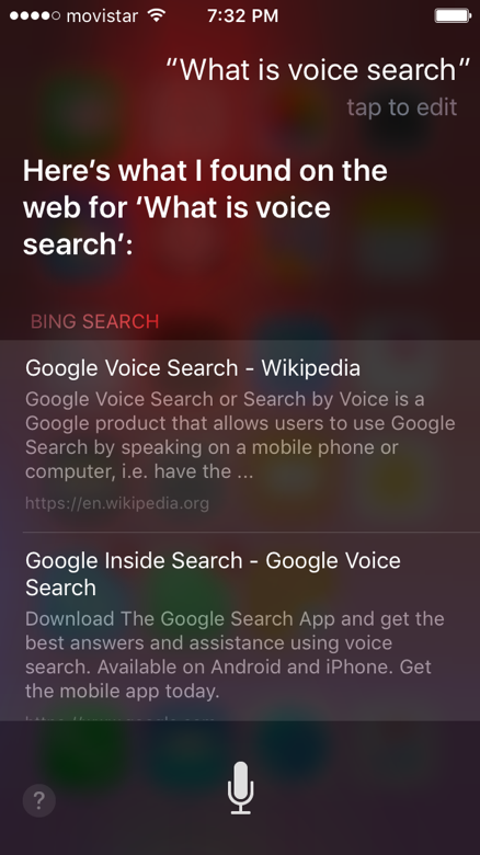 How voice search works in Siri