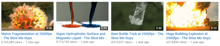 Themed custom thumbnails with action shots