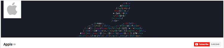 YouTube channel art for Apple's WDCW