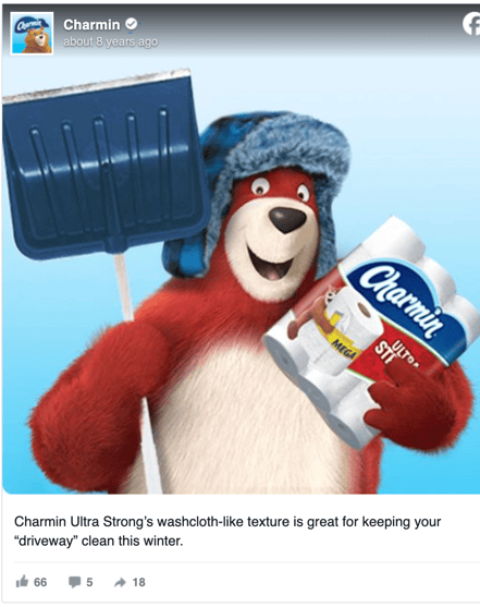 Your Guide to Creating a Facebook Content Strategy charmin example