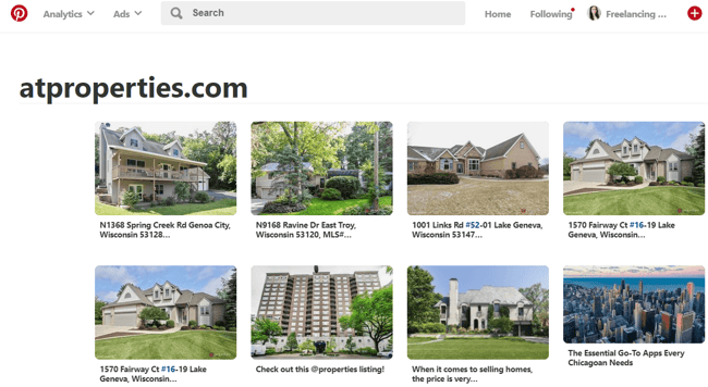 pinterest example for real estate