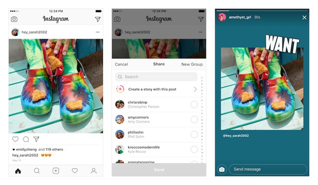 instagram feed to stories