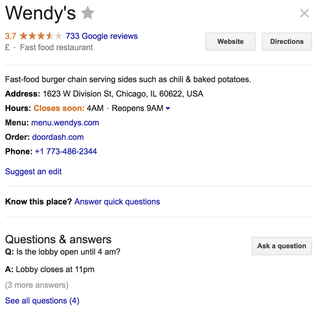 restaurant-blog-wendys-google-my-business-listing