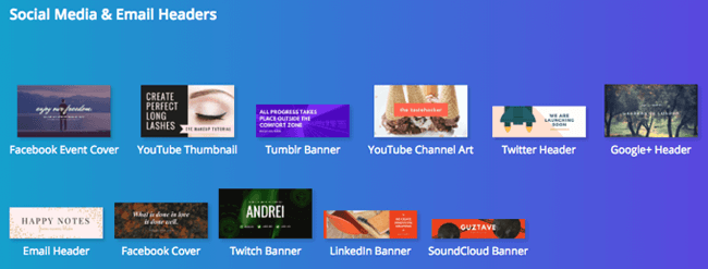 social media graphics canva social media headers