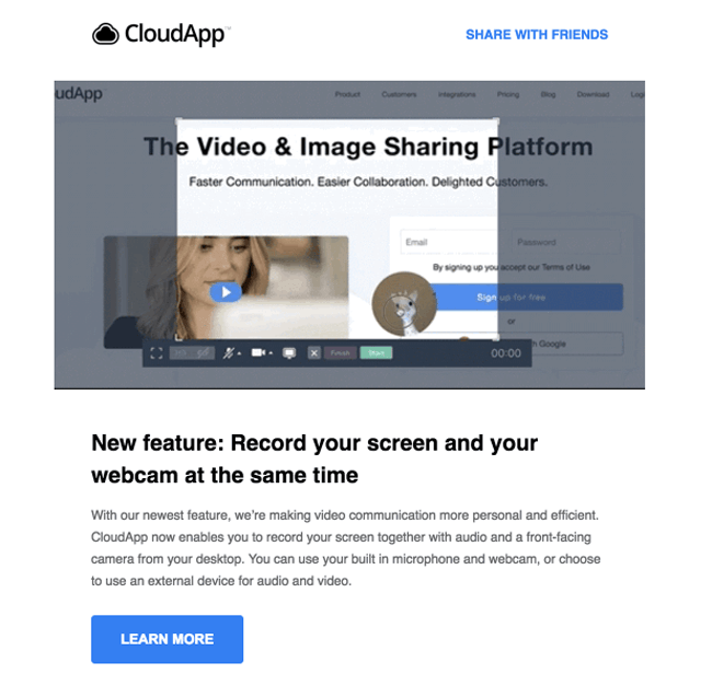 social media graphics cloudapp screen webcam recording copy