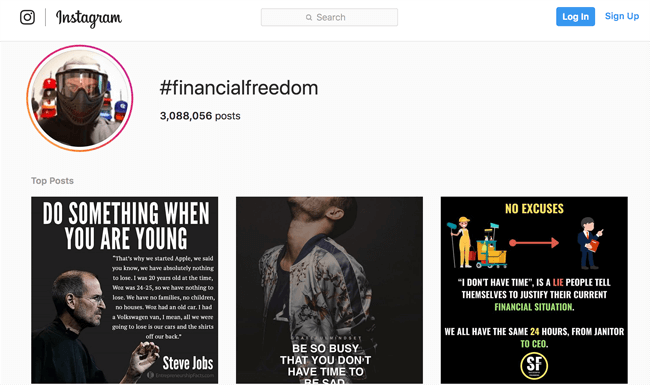 finance blog financial freedom hashtag