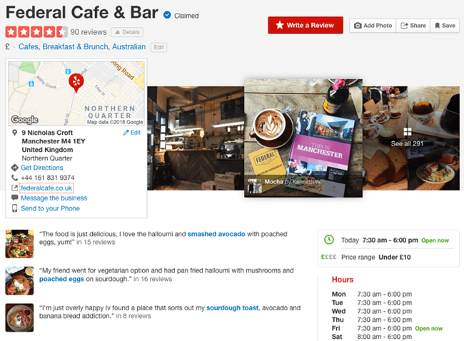 yelp federal cafe