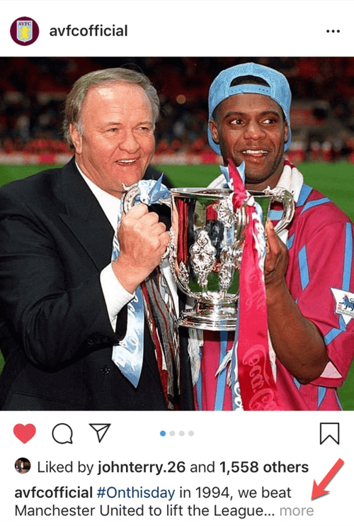 avfc offical more caption