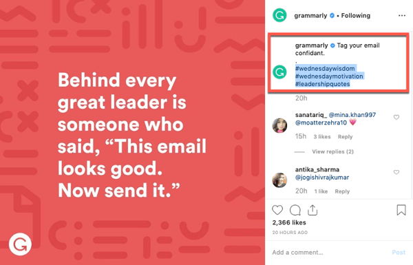 grammarly hashtags
