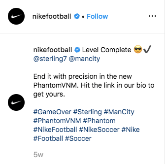 nike instagram caption