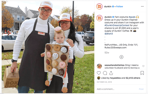 dunkin doughnuts costume competition