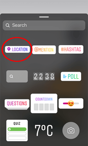 instagram locations stories sticker