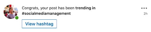 linkedin trending hashtags