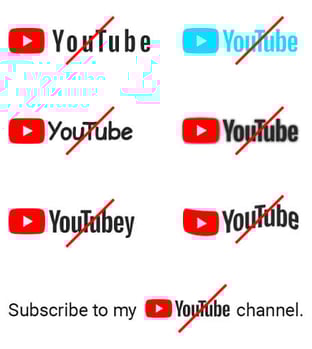 youtube logo donts