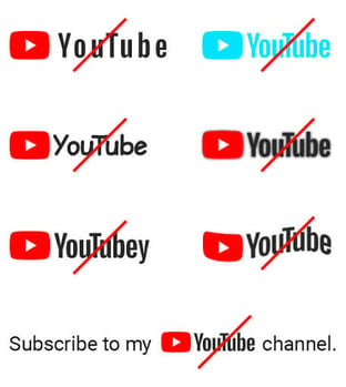youtube logo donts