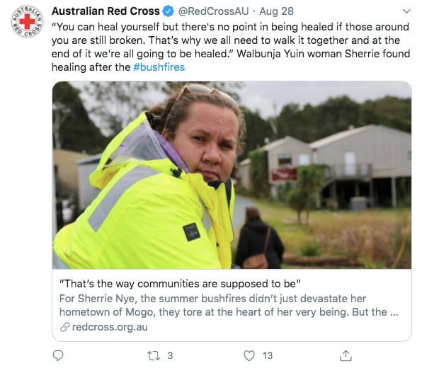 Red Cross Australia Twitter
