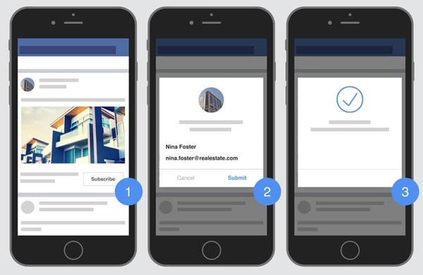social media lead gen ads form