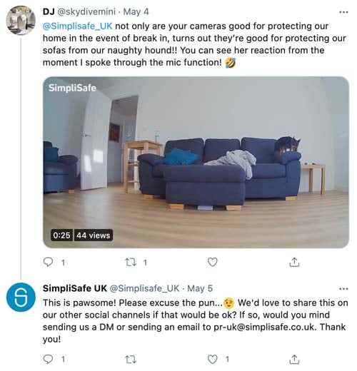 simplisafe twitter customers 