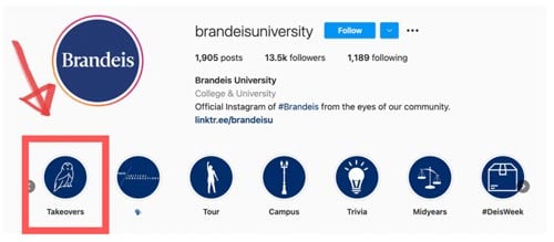 brandeis university instagram takeovers