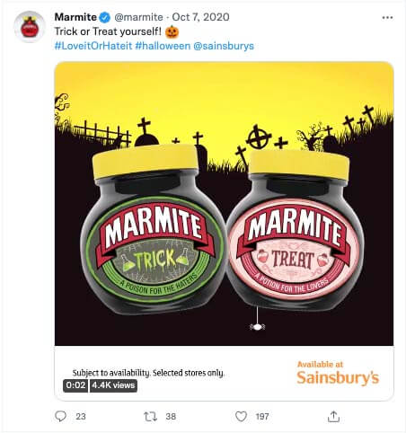 marmite halloween campaign
