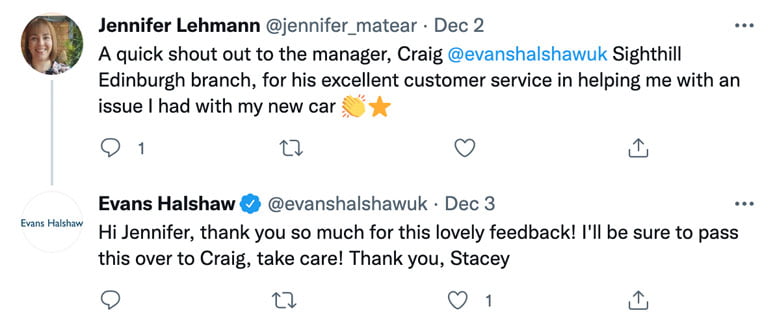 example of a car dealer reaching out to a customer