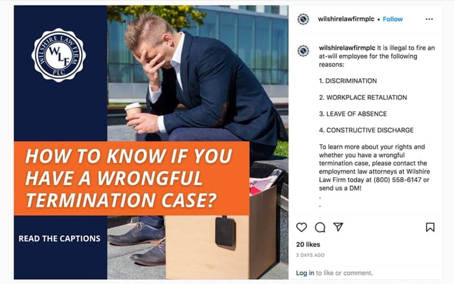great example of de-mystifying legal jargon by Wiltshire Law Firm on Instagram