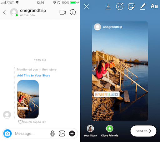How to repost a story on Instagram Story when you are tagged