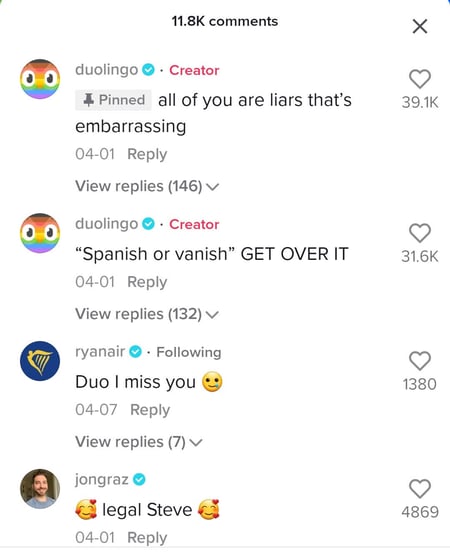 duolingo's spicy comments that became viral