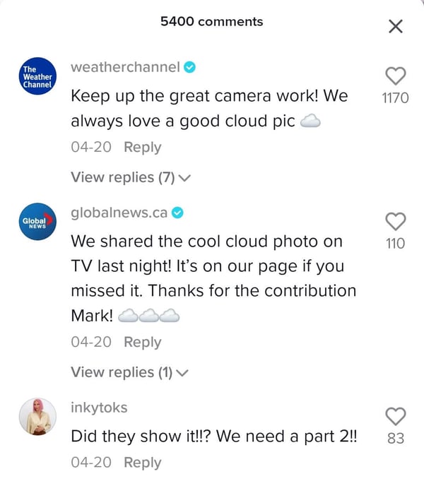 Weather channel example of proactive community management