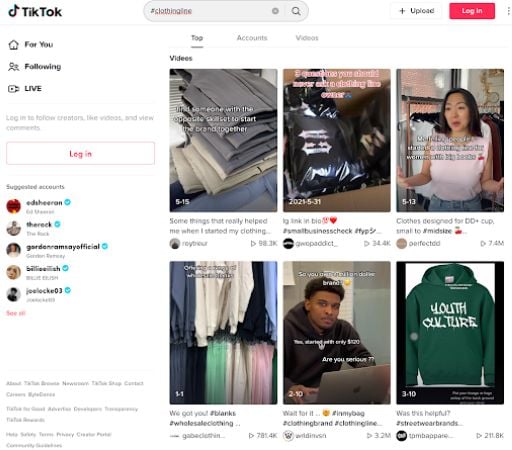 fashion brands  tiktok hashtags