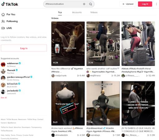 fitness tiktok hashtags