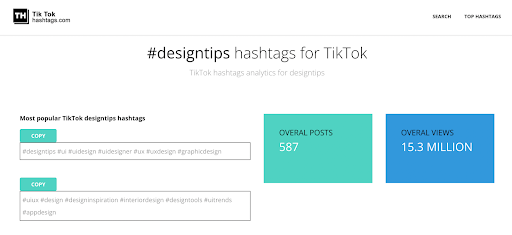TikTok hashtags tool