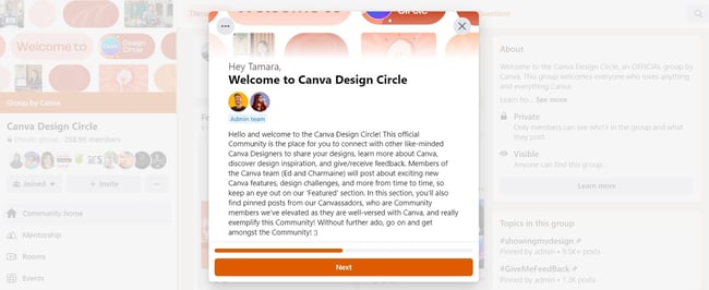 Canva Design Circle Facebook group
