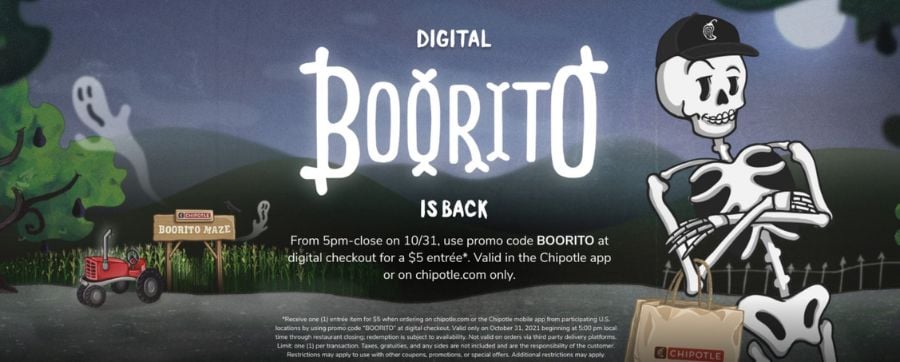 Chipotle's Boorito Halloween marketing campaign