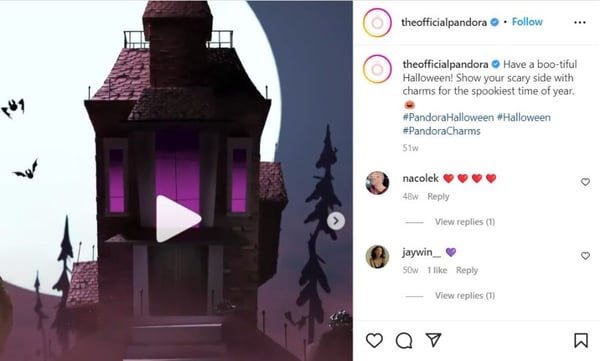 Pandora's Instagram Halloween video campaign